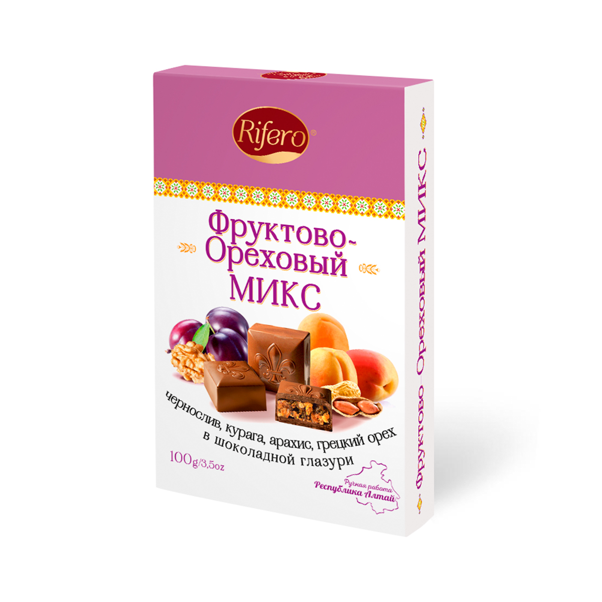 Конфеты шоколадные "Фруктово-Ореховый Микс" 100г